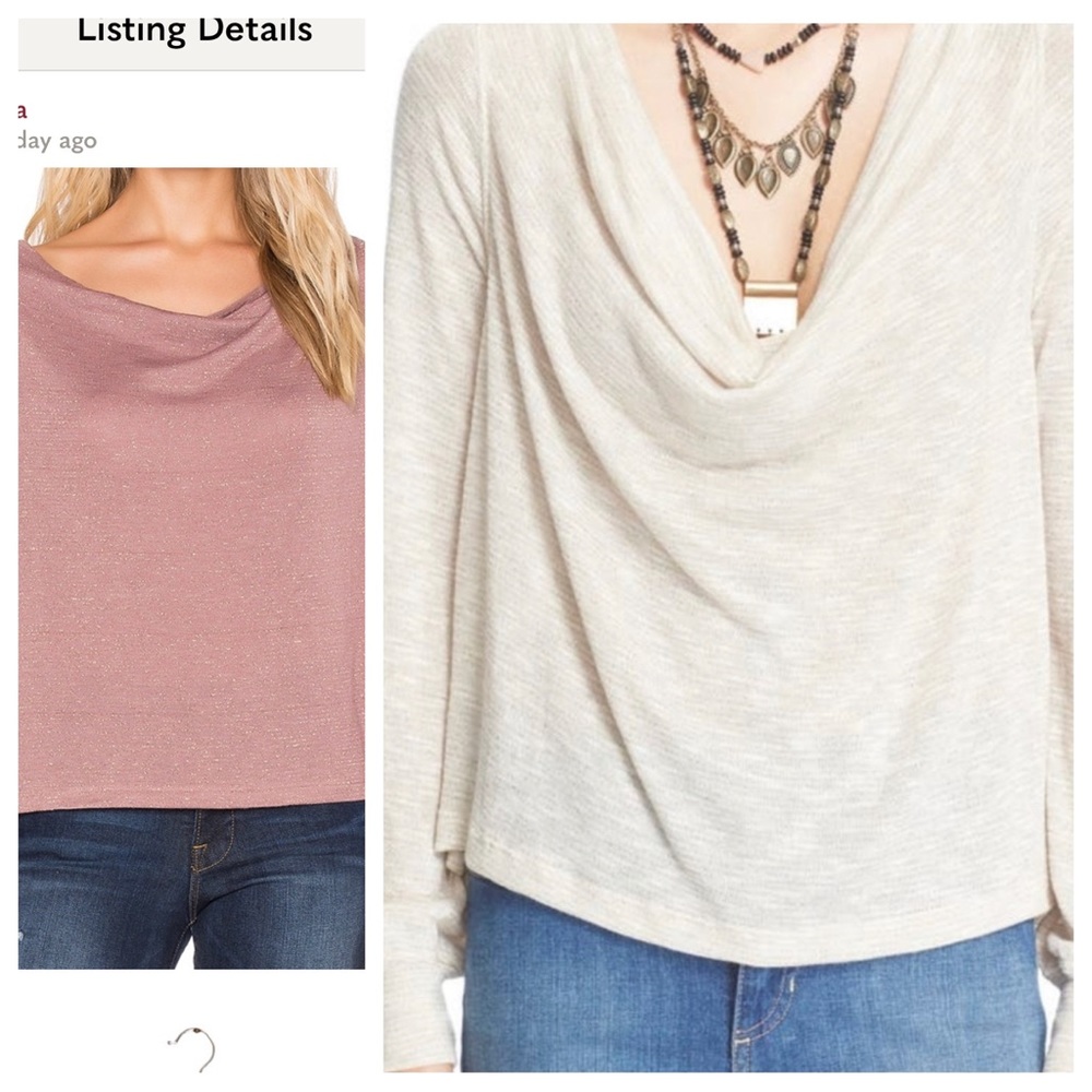 Nwt free people Palmer cowl neck tee - Picture 6 of 6